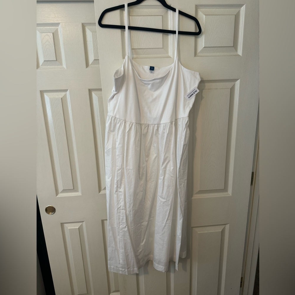 White cami midi dress